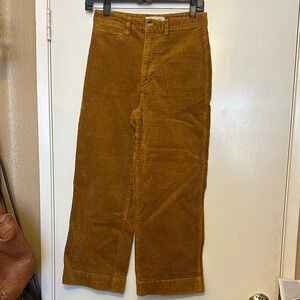 Women’s Corduroy Madewell Wide Leg Crop - Mustard